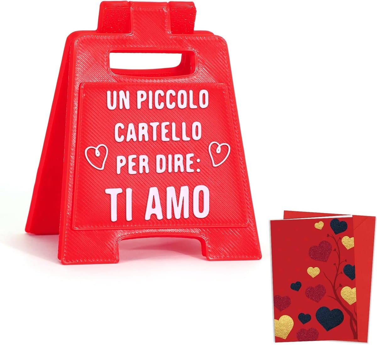 Cadeau Set - Romantisch Gebaar - Valentijnsdag Vieren - Mini Bordje + Kaart - 26 x 17 cm — afbeelding 1