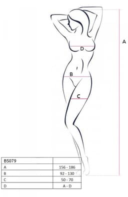 Passion - Woman Bs079 Bodystocking - Red One Size — thumbnail 2