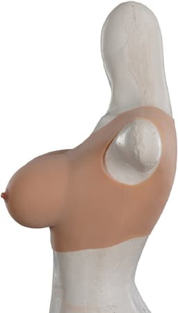 Borst ronde hals - cup C - Siliconen Borstprothesen - Wearable Borst - 100% medische hypoallergene siliconen - Kunstmatige Nep Borst - Valse Borsten - Borst - Siliconen Huid - Bodysuit - Crossdresser - Transgender - Travestiet — thumbnail 2