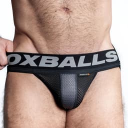 Oxjok Airmesh - Upthrust Slider Semi-Transparante Jockstrap - Tar Black XL — thumbnail 2