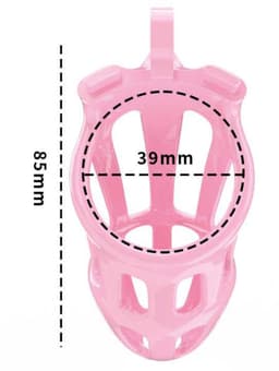 Rimba Toys - P-Cage PC02 - Kunststof Kuisheidskooi - Peniskooi - Chastity - Roze - Verkrijgbaar in 3 maten — thumbnail 9