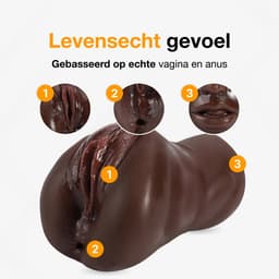 Jespro Ebony Pocket Pussy - Zwart - Kunstvagina - Sex Toys voor Mannen - Masturbator - Blowjob Simulator - Nep Vagina - Voor Heren - Stroker - Seksspeeltjes - Erotiek - Zelf aftrekken — thumbnail 7