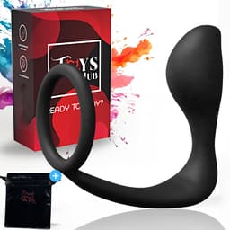 Toys Hub® Prostaat Stimulator met Cockring & Opbergzakje – Dubbele Stimulatie – P-spot & G-spot – Sex Toys Couples & Mannen – Anaal Dildo – Anaal Plug — thumbnail 1