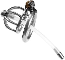 Nooitmeersaai - Peniskooi met dilator - Metaal - Zilverkleurig - 50mm — thumbnail 1