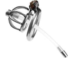 Nooitmeersaai - Peniskooi met dilator - Metaal - Zilverkleurig - 50mm