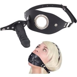 Gag Ball penis - Seks speeltje - Gag Bal mond strap masker bdsm fetish sm - zwart — thumbnail 2