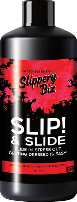 SlipperyBiz - Slip and Slide! DIKKE VARIANT - 500 ml - XXL - glashelder - transparant - geurloos - je glijdt snel en makkelijk latex en rubber kleding en handschoenen in en uit — thumbnail 1
