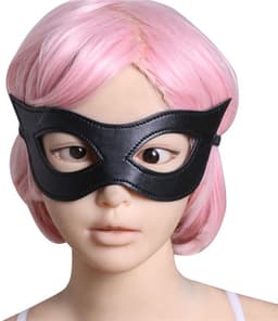 2 stuks Vrouwen kattenmasker zwart leren kattenmasker maskerade cosplay Halloween feest kostuum accessoire — thumbnail 2
