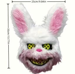 Horror Bunny Masker – Halloween Cosplay – Realistisch & Ademend — thumbnail 2