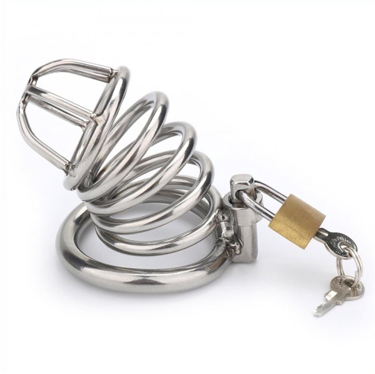 Birdy metalen kuisheidskooi 8 x 3,5 cm - Cockring Maat 40 MM - Metalen Penis Kooi - Metalen Chastity — afbeelding 1
