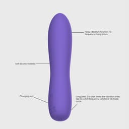 WINYI Brandy SUPER krachtige bullet vibrator - verwarmende kleine vibrator - zachte siliconen - oplaadbaar - waterdicht - paars — thumbnail 5