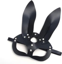 Luxe Cosplay Masker - Zwart - PU Leer - Konijn - Sexy - Masquerade — thumbnail 1