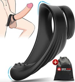 Quick Relief Perineum Teaser™ - Cockring - Perineum Massage - Siliconen Penis Ring - Perineum stimulatie - Penis Ring - Sex Toys voor Mannen - 3 cm - Zwart — thumbnail 1