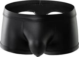 PU Lederen BDSM slip heren - Sexy boxershort open billen - String - Mannen onderbroek - Seks - Ademend - SM — thumbnail 4