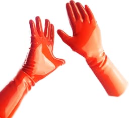 BamBella® - 100% LATEX Handschoenen kort BDSM SM sexy glans handschoen Rood — thumbnail 1