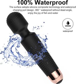Vibrator - Wand Massage - Magic Wand Vibrator - Seksspeeltjes - Vibrators voor Vrouwen en koppels - Clitoris Stimulator - Zwart - 12 Standen - G-Spot - Erotiek - Stimuleer Vibrator - Sex toys - Zwart — thumbnail 3