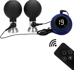 Elektrische stimulatie tepel vibrator - Vacuüm - E-stim - Remote - Schokjes — thumbnail 1