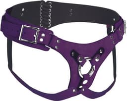Korset Deluxe Leren Strap On - Paars — thumbnail 10