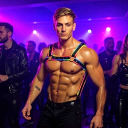 BUM BLING® - Regenboog Harnas voor Man - One Size - Gay Clubwear - BDSM Fetish & Pride — thumbnail 1