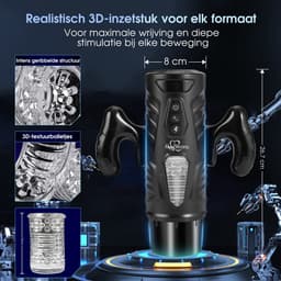 Pocket pussy met 7 stoot- & rotatiestanden en appbediening – Sex toys voor mannen zelf aftrekken – Nep vagina – Nep kut – Masturbator voor man automatisch – Blowjob simulator – Happy Secrets — thumbnail 4