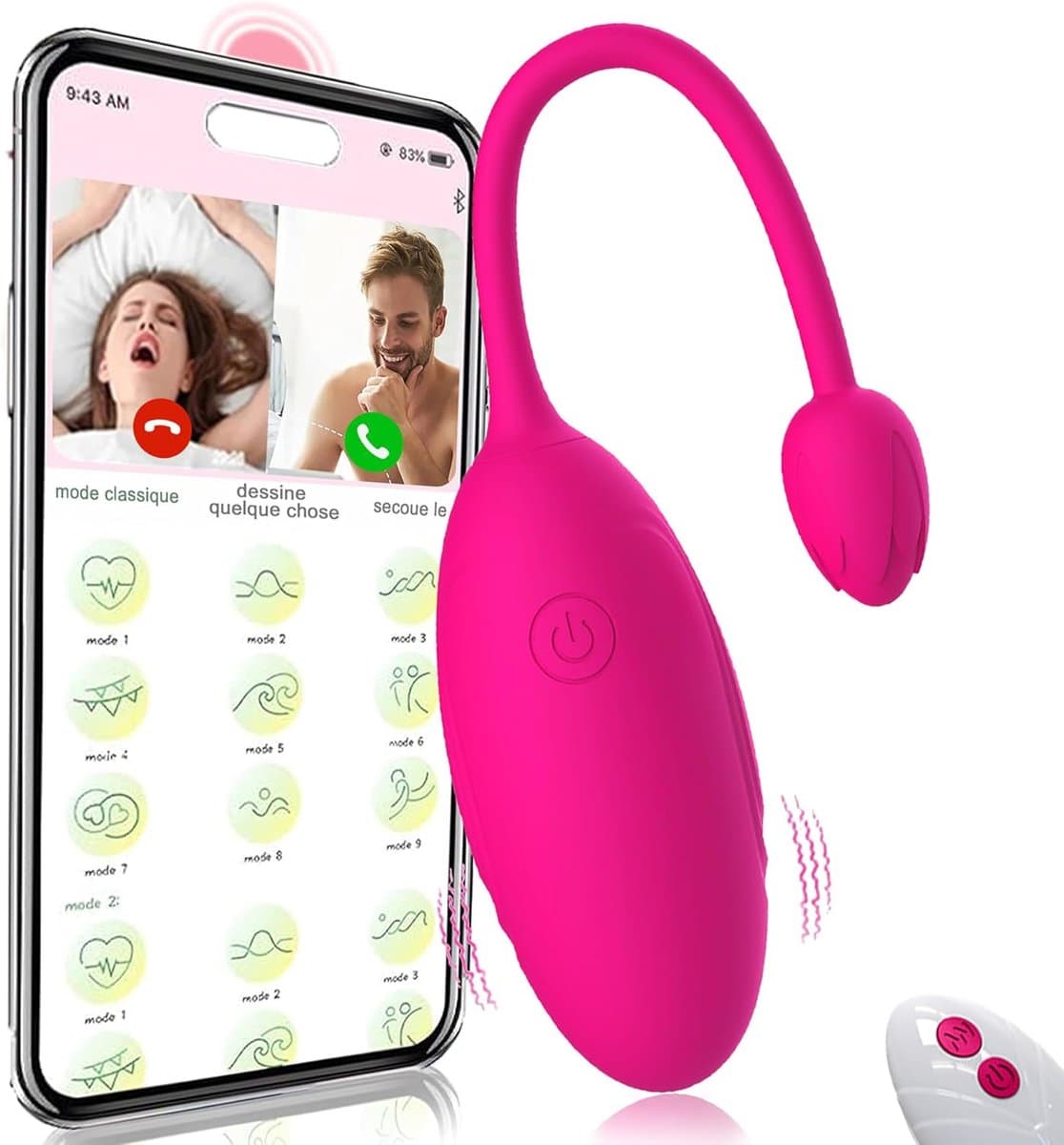 Lzwintrading - Vibrators voor Vrouwen met App Control en Afstandsbediening - Sex Toys voor Vrouwen Koppels - G Spot Bullet Vibrator met 9 Vibratie Standen- Clitoris Stimulator - Dildo Vibrator Realistisch - Seksspeeltjes - Erotiek - Vibrerend Ei — afbeelding 1