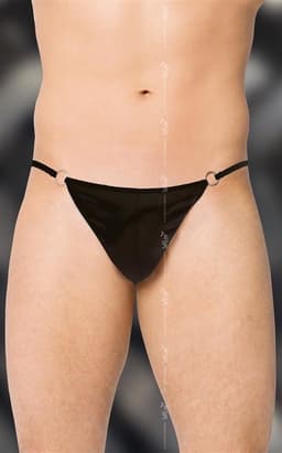 SoftLine Collection - Elegante heren string met satijn aanzicht zwart S t/m L — thumbnail 1