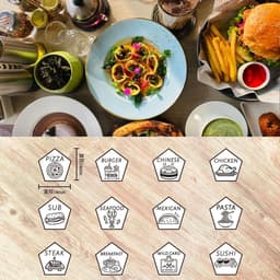 Allecto Plus - Houten Voedsel Dobbelstenen Set - 12 Soorten Voedsel - Huwelijksgeschenken - Grappig - Valentijnsdag - Vriend Vriendin - Sieraden Ring Doos — thumbnail 5