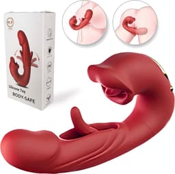 Uzzy M.F 3 in 1 Vibrator voor Vrouwen – G-Spot & Clitoris Stimulator – Sex Toys voor Koppels – 20 standen – Luxe Seksspeeltje Rood — thumbnail 1