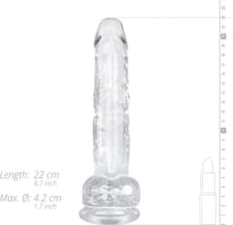 Jelly Dildo met ballen - 19 cm — thumbnail 8