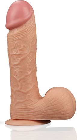 Realistische XXL King Size Dildo 24.5 cm lang en 5.5 cm dik - Levensechte Grote Dildo 24.5cm lang - Realistische dildo met balzak en stevige zuignap - Realistische Dildo Met Zuignap en Balzak — thumbnail 1