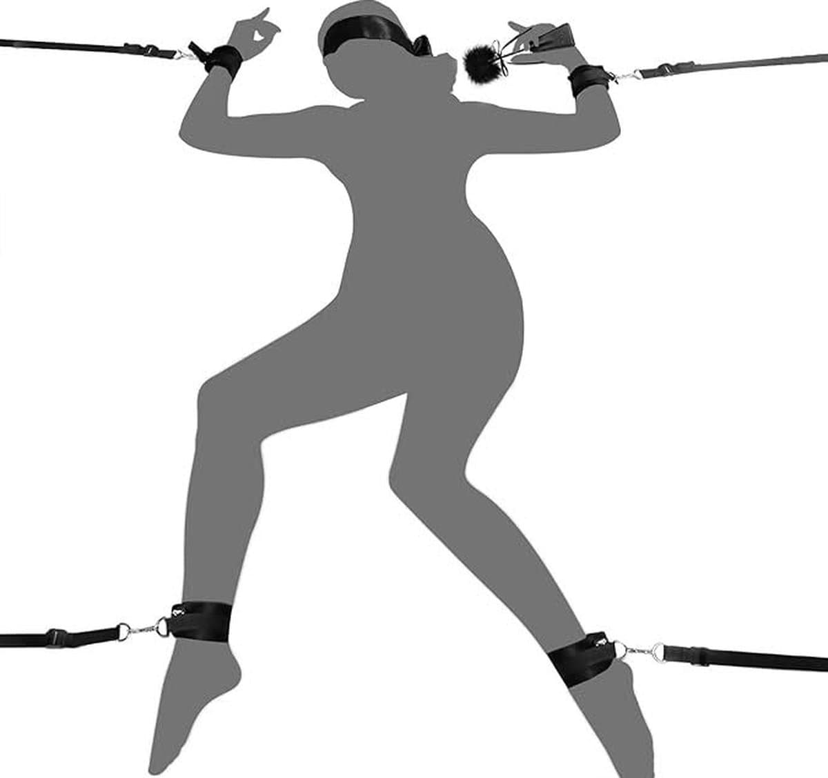 Quick Relief Bed Restraint™ - Bondage set Handboeien en enkelboeien bed - SM Bed Restraint Straps Handboeien - Bondage Sex — afbeelding 1