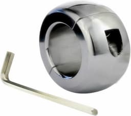 KG Heavy Stainless Steel Ball Stretcher 40 x 33 x 1.5 mm 411 gram deelbaar — thumbnail 2