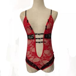 LOUZIR Sexy Lingerie Body Kostuum | Lingerie Body Kostuum | Erotische Lingerie Body kostuum | Rood — thumbnail 5