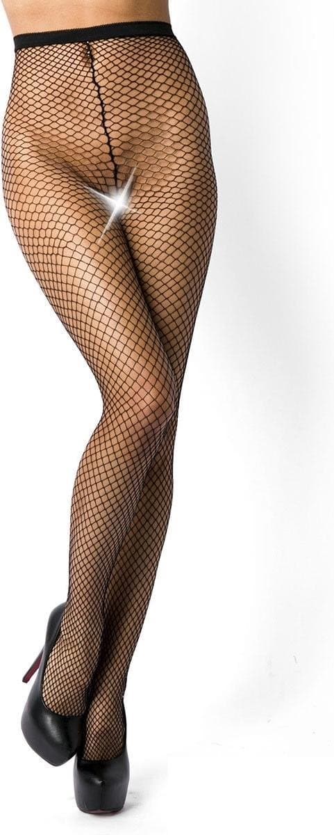 Zwarte Fijnmazige Visnet Panty - Esmee — afbeelding 1