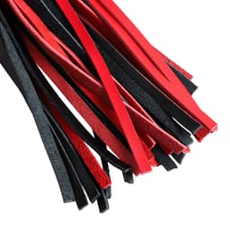 Banoch | Flogger red/black | zweep leer ophangring | 67 cm | BDSM — thumbnail 2