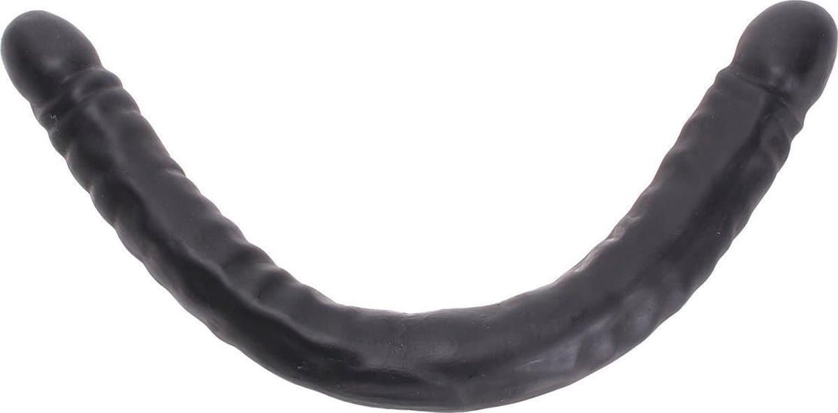 Kiotos Cox - Dubbele Dildo 45 x 4,5/4,8 cm - Zwart — afbeelding 1