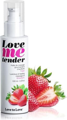 Love to Love - Love me Tender - Verwarmende Massageolie - Strawberry - 100 ml — thumbnail 1