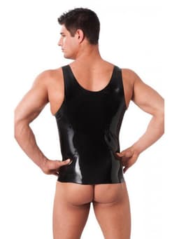 Rimba - Latex Heren Shirt - Zwart L — thumbnail 2