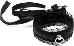 Rimba - Burlesque Collar Met Ring - Zwart — thumbnail 2