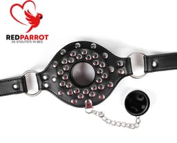 BDSM Mond gag masker - Met stop - Knevel - Lederen gespen en uitvoering - Verstelbaar — thumbnail 2