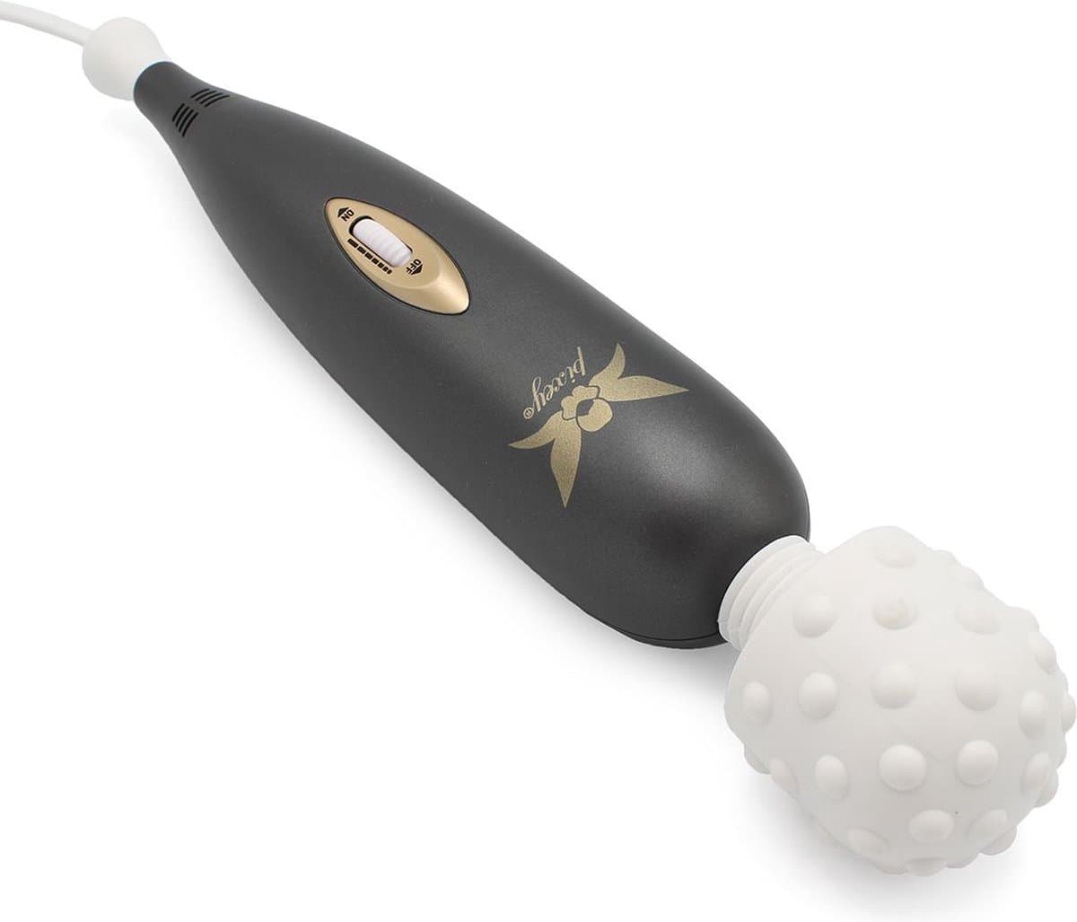 Pixey Exceed V2 - Extra Krachtige Wand Massager - 3.000-14.000 RPM - Netstroom - Zwart — afbeelding 1