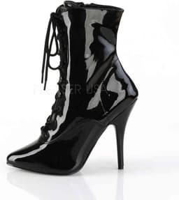 Pleaser Enkellaars -38 Shoes- SEDUCE-1020 US 8 Zwart — thumbnail 3