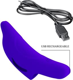 Pretty Love - Delphini - Vinger Vibrator - Paars - Siliconen - USB Oplaadbaar - 10 standen — thumbnail 7