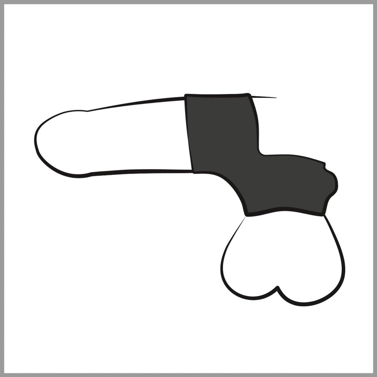 Pipedream - C-Ringz - Mr. Big Cock Ring And Ball Stretcher - Black — afbeelding 1