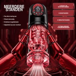 LoveVlijt - Krachtige 4-in-1 Masturbator - Zuigen, Stoten, Roteren en Vibreren - Automatische Masturbator met App - Sex Toys voor Mannen - Blowjob Simulator - Kunstvagina - Pocket Pussy - voor Handsfree Orgasmes - Inclusief 2 Cockringen — thumbnail 2