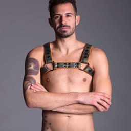 665 - Bulldog Harnas - Leer - Camouflage - Limited Edition S/M — thumbnail 1
