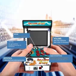Mini Arcade Game Machine Groen - 2,8 Inch TFT Scherm - 156 Klassieke Games - Oplaadbare Batterij - Handheld Spelcomputer — thumbnail 4