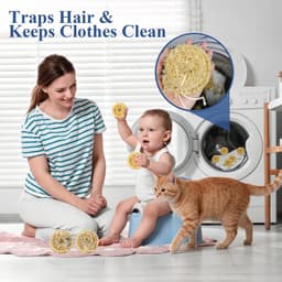 6 stuks anti-haren wasmachine, herbruikbare haarvanger, verwijdert dierenharen, effectief tegen dierenharen, luffa-spons voor dierenharen, douche, keuken — thumbnail 5