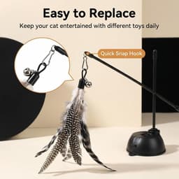 12 stuks kattenspeelgoedset, interactief kattenspeelgoed met kattenhengel en zuignappen, intrekbare veerstangen met reserveveren en muisdesign als intelligent veerspeelgoed — thumbnail 3