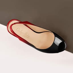 maker Plateausandalen voor dames, peeptoe, slingback, hoge hakken — thumbnail 2